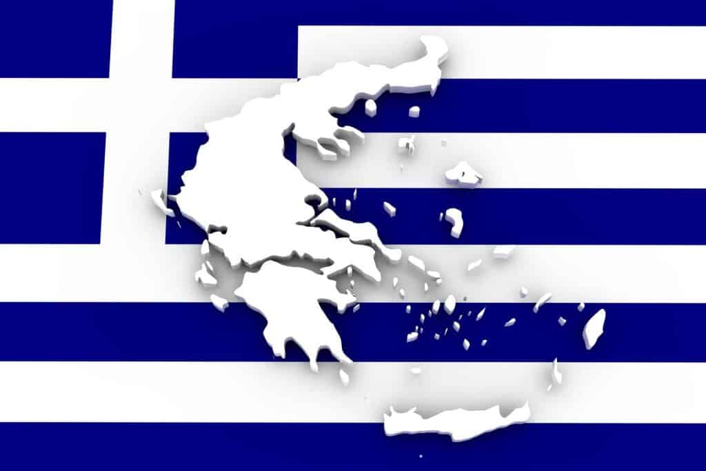 Mapa Grecia Bandera